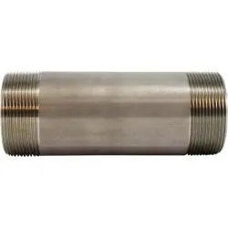 48164 - 2 In Mpt X 2 In Mpt Stainless Steel Welded Pipe Nipple, 4 In Long, Sch 40, 150 Psi 1