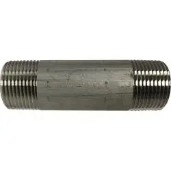 49112 - 1 In X 9 In 316 Stainless Steel Welded Pipe Nipple, Mpt On Both Ends 1