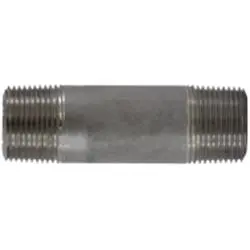 51103 - 1 In Mpt X 1 In Mpt Seamless Pipe Nipple, 3 In Length, 304 Stainless Steel, 3000 Psi 1