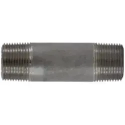 51104 - 1 In X 1 In Mpt Seamless Pipe Nipple, 3-1/2 In Length, 304 Stainless Steel 1