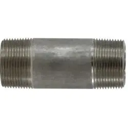 51122 - 304 Stainless Steel Seamless Pipe Nipple, 1-1/4 In Mpt X 1-1/4 In Mpt, 2-1/2 In Length 1