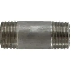 51129 - 6 In Stainless Steel Seamless Pipe Nipple, 1-1/4 In Mpt Connections, Sch 80, 3000 Psi 1
