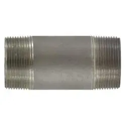 51140 - 1-1/2 In Mpt X 1-1/2 In Mpt Seamless Pipe Nipple, 304 Stainless Steel, Close Length 1