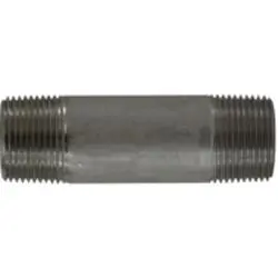 52106 - 1 In X 1 In Male Pipe Thread Seamless Nipple, 4.5 In Long, 316 Stainless Steel 1