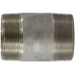 52200 - 3 In Mpt X 3 In Mpt 316 Stainless Steel Seamless Pipe Nipple, Close, Sch 80, 3000 Psi 1