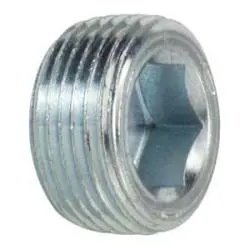 5406Flp8 - 1/2 In Mpt Flush Hollow Hex Plug - Steel, 3000 Psi, 375°F 1