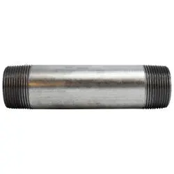 56129 - 1-1/4 In Mpt X 1-1/4 In Mpt Galvanized Steel Welded Pipe Nipple, 6 In Length 1