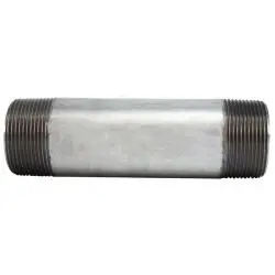 56152 - 1-1/2 In Mpt Steel Welded Pipe Nipple, 9 In Length, Galvanized Finish 1