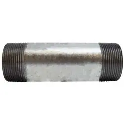 56183 - 2-1/2 In Mpt X 2-1/2 In Mpt Galvanized Steel Welded Pipe Nipple, 4 In L 1