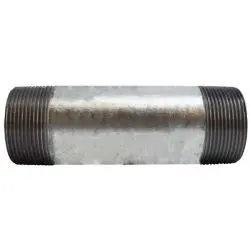56186 - 2-1/2 In X 2-1/2 In Galvanized Steel Welded Pipe Nipple, 5-1/2 In L Mpt Connections 1