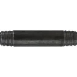 57066 - 1/2 In Mpt X 1/2 In Mpt Steel Welded Pipe Nipple, 4 In, Schedule 40, Black Finish 1