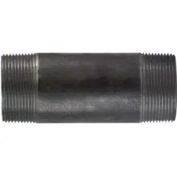 57181 - 2-1/2 In Mpt Steel Welded Pipe Nipple, 3 In Length, Black Finish, 2500 Psi 1