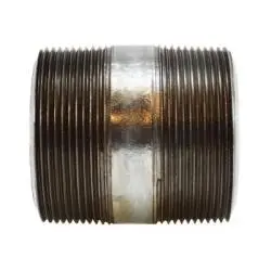 58160 - 2 In X 2 In Galvanized Steel Pipe Nipple Mpt, Close Length 1