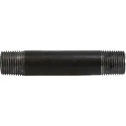 59061Smls - 1/2 In Mpt X 1/2 In Mpt Black Steel Seamless Pipe Nipple, 1-1/2 In Length 1
