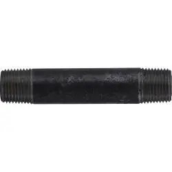 59090Smlsxx - Steel 3/4 In Mpt X 3/4 In Mpt Seamless Pipe Nipple, 6 In Length, Black Finish 1