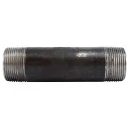 59135Smls - 1-1/4 In Mpt X 1-1/4 In Mpt Black Steel Seamless Pipe Nipple, 12 In Length 1
