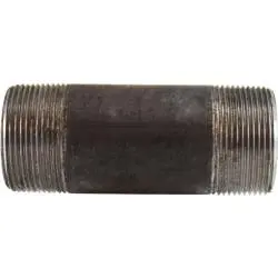 59155Smls - 1-1/2 In Mpt X 1-1/2 In Mpt Steel Seamless Pipe Nipple, 12 In Length 1