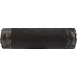 59165Smls - 2 In X 2 In Mpt Seamless Steel Pipe Nipple, 4-1/2 In Length, Black Finish, Sch 80 1