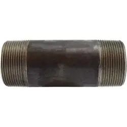 59187Smls - 2-1/2 In Mpt X 2-1/2 In Mpt Black Steel Pipe Nipple, 6 In Length 1
