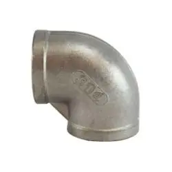 62106 - 1-1/4-In Fnpt X 1-1/4-In Fnpt 90-Degree Elbow Fitting, 304 Stainless Steel, 150 Lb Pressure Rating 1