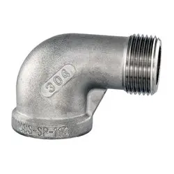62167Ms - 90-Degree Stainless Steel Street Elbow Fitting - 1-1/2 In Npt Male & Female Ends 1