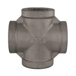 62394Ms - 3/4 In Npt Female Stainless Steel Cross Fitting For Piping Applications 1