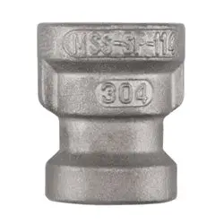 62442Ms - 1 In X 3/4 In Npt Reducing Coupling, 304 Stainless Steel, 150 Psig Pressure Rating 1