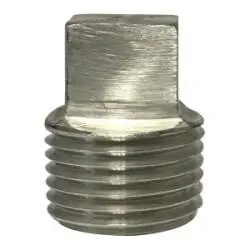 62654B1 - 3/4 In Mpt Barstock Square Head Plug, 304 Stainless Steel, 1000/3000 Lbs Rating 1