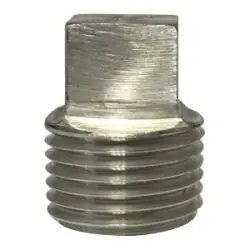 62656B1 - 1-1/4 In Mpt Stainless Steel Barstock Square Head Plug, Pressure Rated 1000-3000 Lbs 1