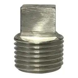 62657B1 - 1-1/2 In Mpt Barstock Square Head Plug - 304 Stainless Steel, 1000/3000 Psi 1