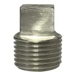 62658B1 - 2 In Mpt 304 Stainless Steel Barstock Square Head Plug Fitting 1