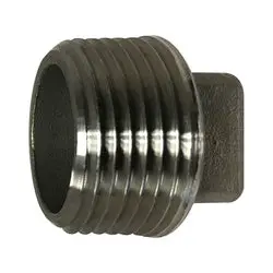 62670 - 1/8 In Male Npt Stainless Steel Cored Square Head Plug, 150 Lb Pressure Class 1