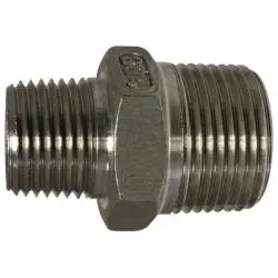 62748 - 3/4 In Mpt X 3/8 In Mpt Stainless Steel Reducing Hex Nipple Fitting 1
