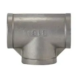63252 - 3/8-In Female Npt Stainless Steel Pipe Tee, Pressure Class 150 Lb 1