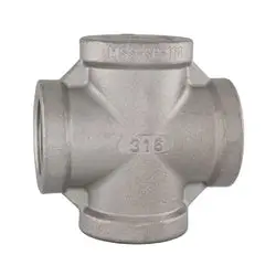63400Ms - 3-In Female Npt Union Cross Fitting, 316 Stainless Steel, Class 150, 150 Psig 1