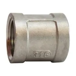 63415 - 1-In Fpt X 1-In Fpt Banded Coupling, 316 Stainless Steel 1