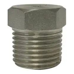 63633B1 - 1/2 In Mpt 316 Stainless Steel Barstock Hex Head Plug For High Pressure 1