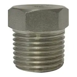 63639B1 - 2-1/2 In Mpt 316 Stainless Steel Barstock Hex Head Plug 1