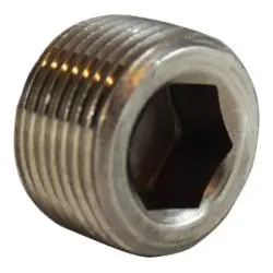 63764 - 3/4 In Mpt Barstock Hex Socket Countersunk Plug, 316 Stainless Steel, 150 Lb Pressure Class 1