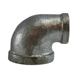 64130 - 1 In X 1/2 In Malleable Iron 90° Reducing Elbow, Galvanized Finish 1
