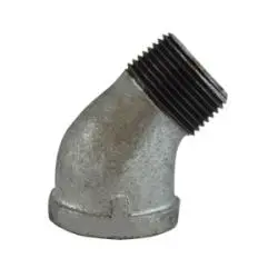 64201 - 45° Street Elbow, 1/4 In Mpt X 1/4 In Fpt, Galvanized Malleable Iron 1
