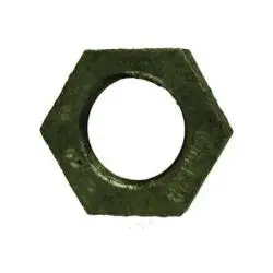 64703 - 1/2 In Galvanized Malleable Iron Hex Locknut, 1/2-14 Thread Size 1