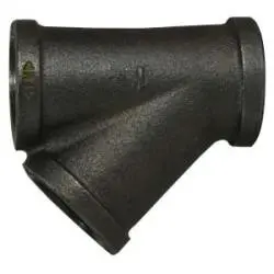 64966 - Galvanized Malleable Iron Lateral Wye Fitting 1-1/4 In Fpt X 1-1/4 In Fpt X 1-1/4 In Fpt 1