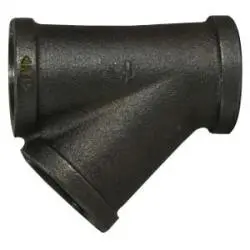 64967 - 1-1/2 In Fpt Galvanized Malleable Iron Lateral Wye, Ansi B16.3, 300 Psi 1