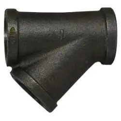 65964 - 3/4 In Fpt Black Malleable Iron Lateral Wye Fitting, Ansi B16.3, 300 Psi 1