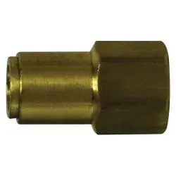 660804 - Brass Straight Connector, 1/2 In Od X 1/4 In Fnptf, 1.66 In Length 1