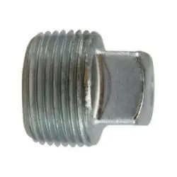 66655 - 1 In Mnpt Square Head Plug, Zinc-Plated Carbon Steel, 1.25 In Length, 0.81 In Width 1