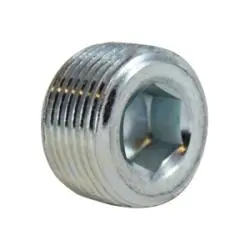 66762 - 1/4 In Mnpt Hex Socket Countersunk Plug, Carbon Steel, Zinc-Plated Finish 1