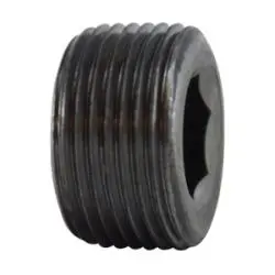 67765 - 3/4 In Mnpt Carbon Steel Hex Socket Countersunk Plug, Black Finish, Asme B16.14 Compliant 1