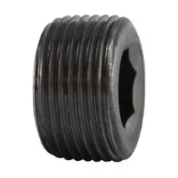 67766 - 1 In Mnpt Hex Socket Countersunk Plug, Steel, Black Finish, 150 Lb Pressure Rating 1